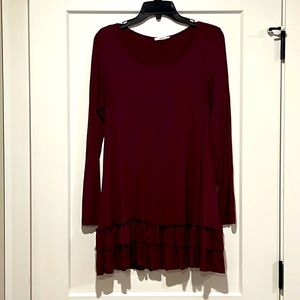 Long Sleeve Boutique Ruffle Tunic